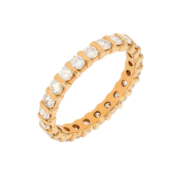 Alliance tour complet diamants 1.38 carat or jaune 3.23g Comme neuf -  reconditionné disponible sur Gemme Les Bijoux
